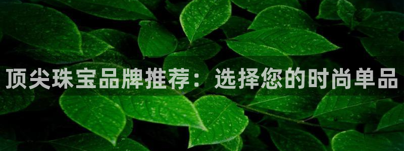 新宝5网：顶尖珠宝品牌推荐：选择您的时尚单品