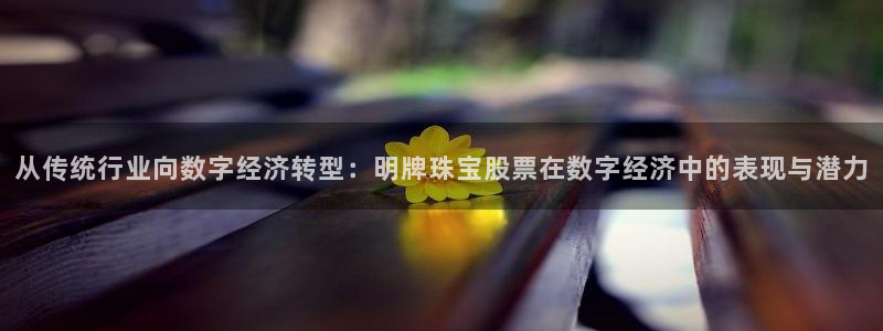 下载新宝5：从传统行业向数字经济转型：明牌珠宝股票在数字经济中的表现与潜力