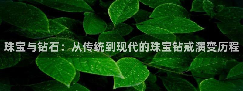 新宝5系列：珠宝与钻石：从传统到现代的珠宝钻戒演变历程