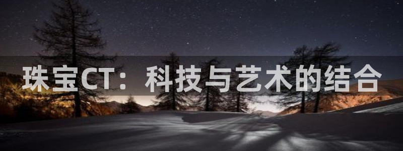 新宝5登录平台：珠宝CT：科技与艺术的结合