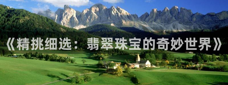 新宝5注册测速登录：《精挑细选：翡翠珠宝的奇妙世界》