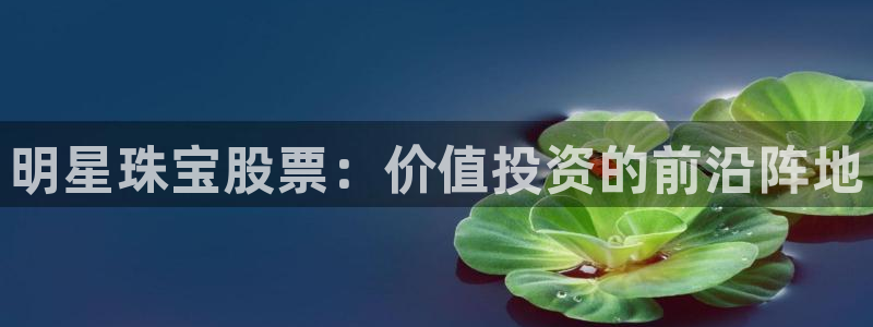 新宝5app：明星珠宝股票：价值投资的前沿阵地