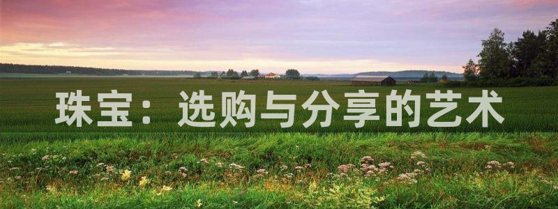 新宝5注册账号：珠宝：选购与分享的艺术