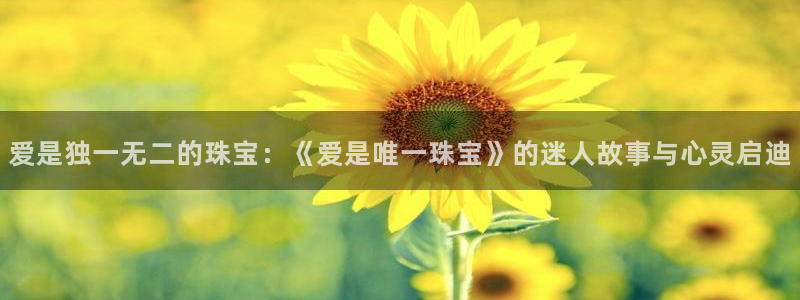 新宝5在哪里：爱是独一无二的珠宝：《爱是唯一珠宝》的迷人故事与心灵启迪