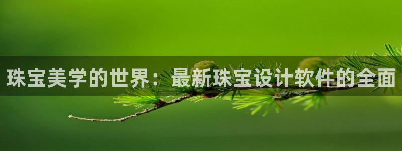 新宝5郑74OOO5：珠宝美学的世界：最新珠宝设计软件的全面