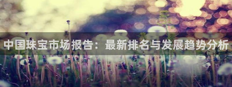 新宝5后：中国珠宝市场报告：最新排名与发展趋势分析